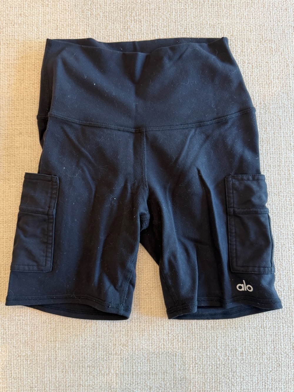 ALO Yoga Black XXS Athletic Leggings with Subtle Logo